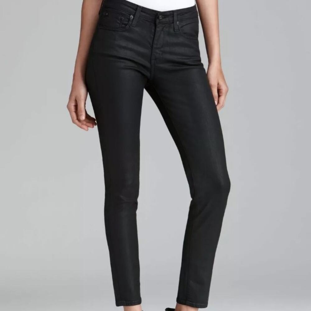 Big Star Alex skinny black wax coated pants  SIZE 30 NWT